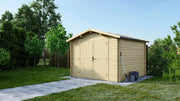 Casetta da giardino in legno - 9m2 - 3x3m - 28mm - colore: naturale - DOM531 - ALTANKA