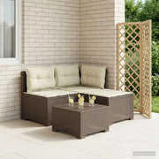 Divano da giardino 3 posti con cuscini in look rattan PP 8011916