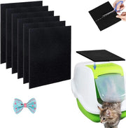Filtro attivo a carbone per gabbia del gatto con alta capacità di assorbimento, filtro di sostituzione per gabbia del gatto, filtro di sostituzione per gabbia del gatto, filtro attivo a carbone per gabbia del gatto e compostiera (M-6PCS)