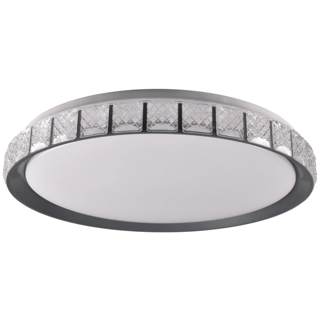 Plafoniera LED Polux Nina 72W Ø49 nero IP44 dimmer