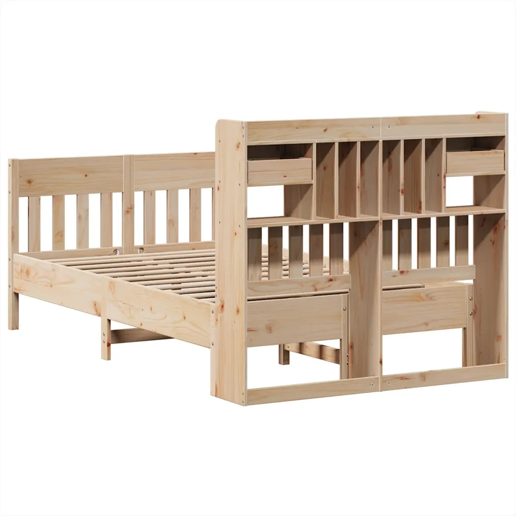 Letto senza Materasso 135x190 cm in Legno Massello di Pino 3323275