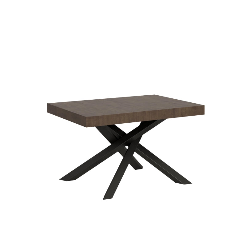 Tavolo allungabile 90x140/244 cm Volantis telaio Antracite - Noce