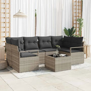 Set di divani 7 pcs Grigio chiaro e grigio scuro polyrattan 3346282