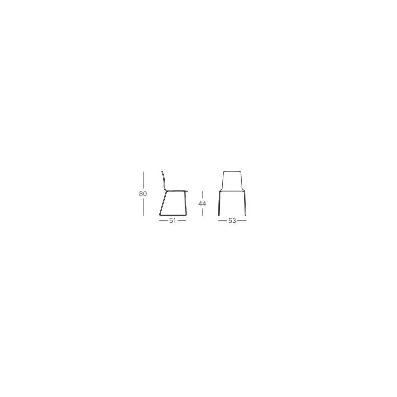 ALICE a slitta set da 2 MADE IN ITALY SCAB DESIGN - Tortora 15