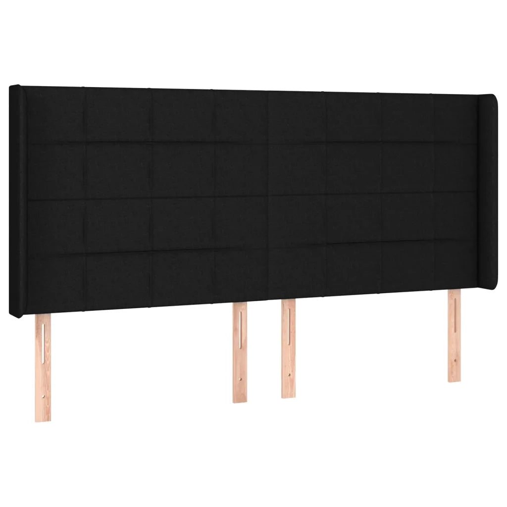 Letto a Molle con Materasso e LED Nero 180x200cm in Tessuto 3138895