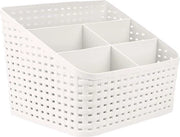 Organizzatore per cosmetici, cassettiera per make-up con 5 contenitori, contenitore per cosmetici, organizzatore per desktop, multi-grid cassettiera per ufficio e scrivania