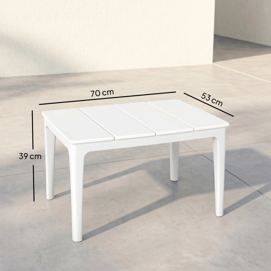 Tavolino da giardino rettangolare ¨C zephmum ¨C cremewei? 70x53cm