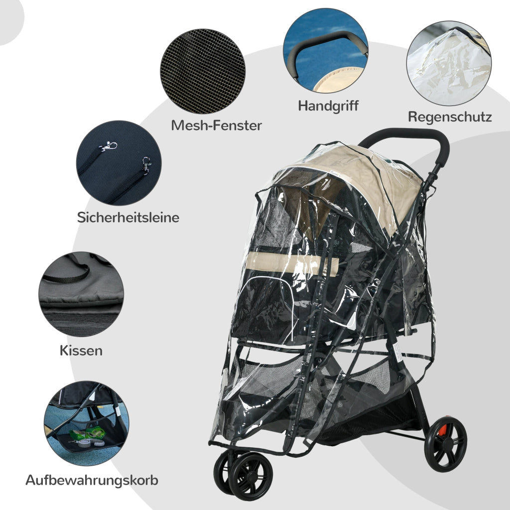 Carrello Trasporto Animali Domestici ¨C zephmum ¨C Blu + Khaki