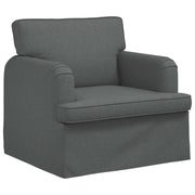 Divano | Divano da soggiorno | Sofa Grigio scuro 84 x 80 x 85 cm Tessuto