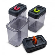 1 Pezzo Barattolo in Plastica da Cucina Multiuso Ermetico 1200 cc 3 Colori