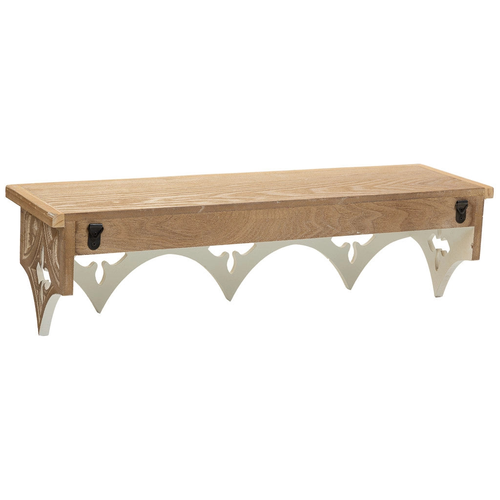 Scaffale in legno marrone 60x18x17h cm
