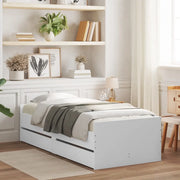 Giroletto con Cassetti-Struttura Letto con contenitore Bianco 100x200 cm 886796