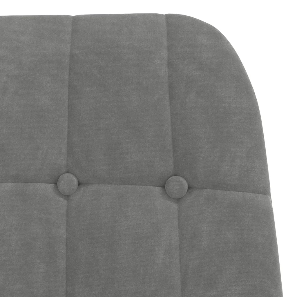 Poltrona | Sedia Relax Grigio Scuro in Velluto
