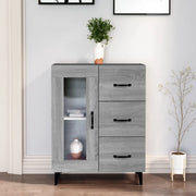 Credenza Grigio Sonoma 69,5x34x90 cm in Legno Multistrato