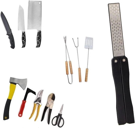 Sistema di affilatura portatile diamantato 400/600 per giardino, campeggio, outdoor