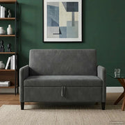 Divano con Storage Grigio Scuro 122 x 78 x 87 cm Poliestere 42036906