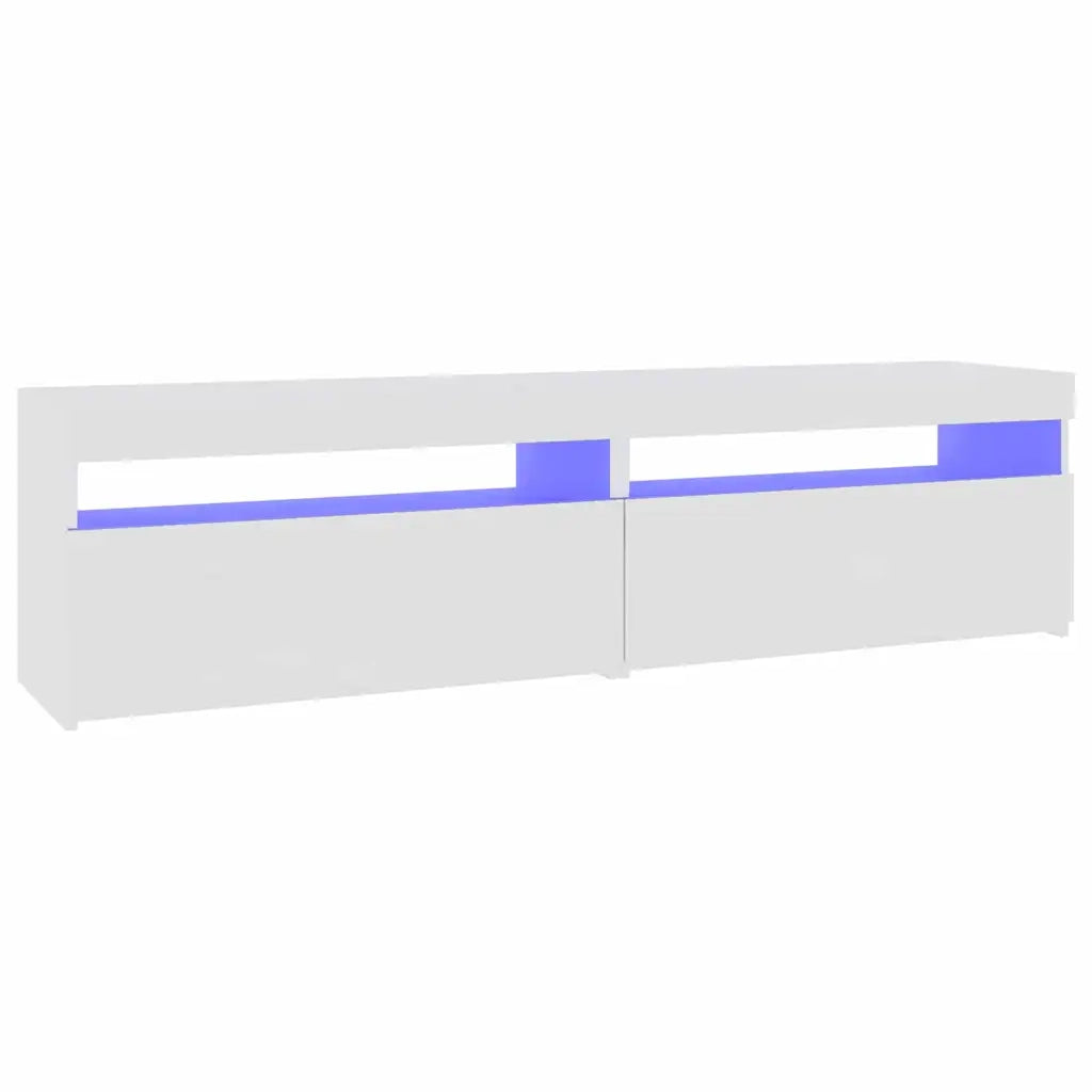 Mobili Porta TV con Luci LED 2 pz Bianco 75x35x40 cm 804392