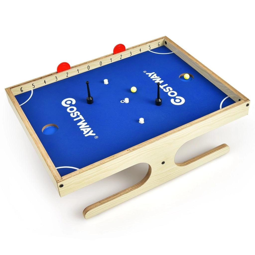 Mini calciobalilla magnetico di legno per bambini e adulti, Tavolo con 2 giocatori 2 palline e 2 maniglie-Stanza dei giochi