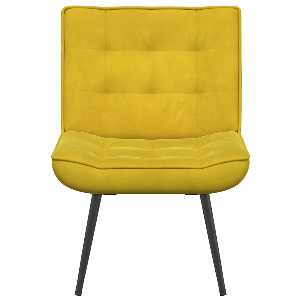 Poltrona Relax 64x74x84 cm Gialla in Velluto