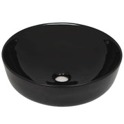 Lavabo rotondo diametro 41,5 cm lavabo da bagno/WC ceramica nera 02_0002536