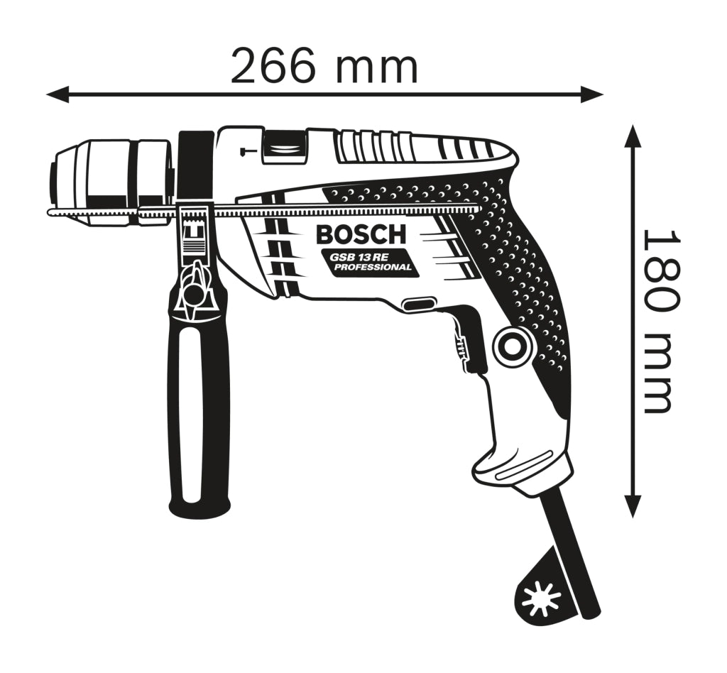 Trapano Battente Gsb 13 Re 600 W Bosch