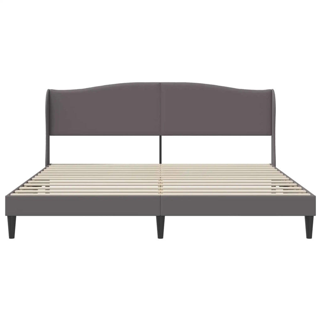 Struttura del letto con testiera Grigio 180 x 200 cm Similpelle 42027861