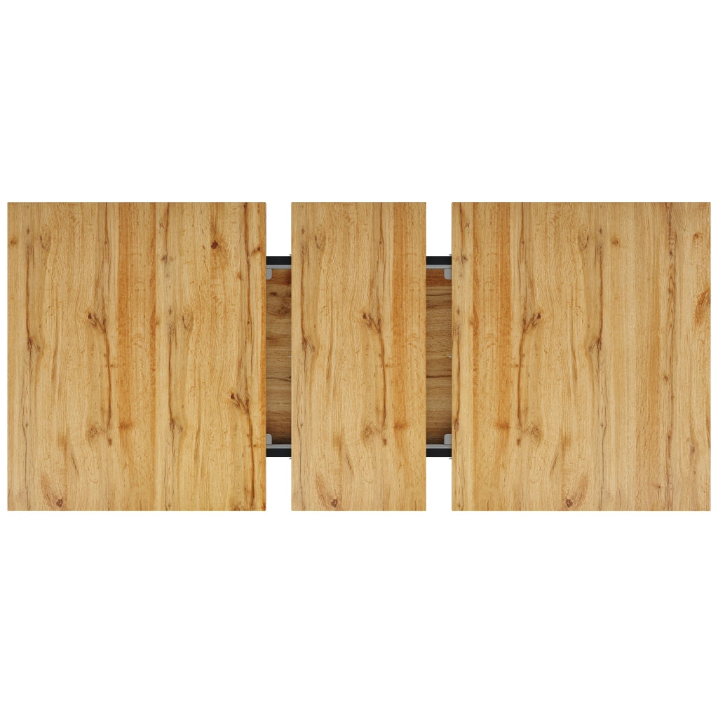 Tavolo da pranzo allungabile con piano in MDF, gambe regolabili e finitura effetto legno per cucina e soggiorno