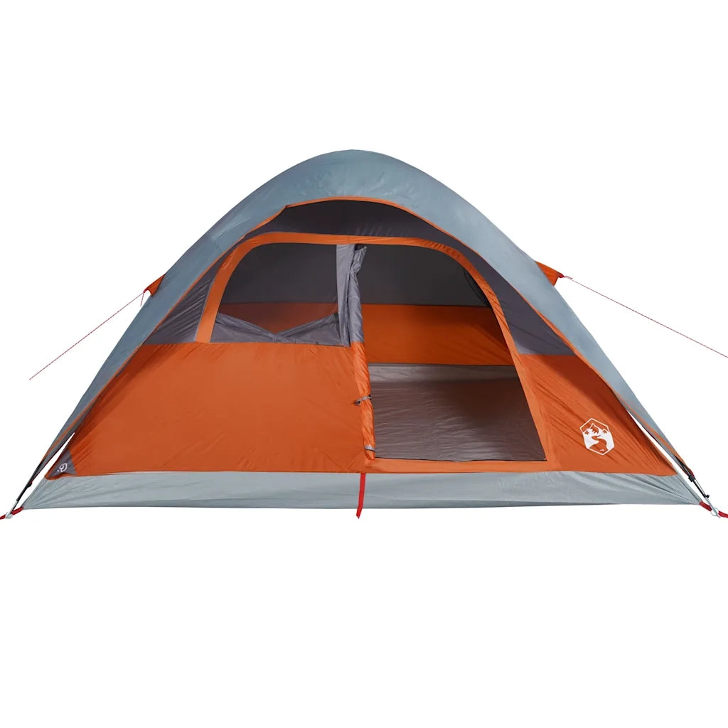 Tenda Familiare a Cupola 6 Persone-Tenda da campeggio Arancione Impermeabile 706098