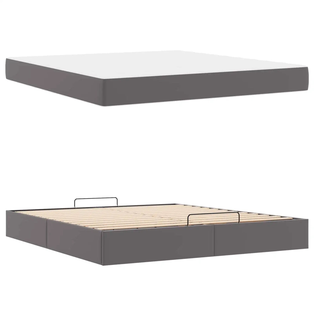 Struttura letto con materasso Altro 2 pcs Grigio PVC 3399439