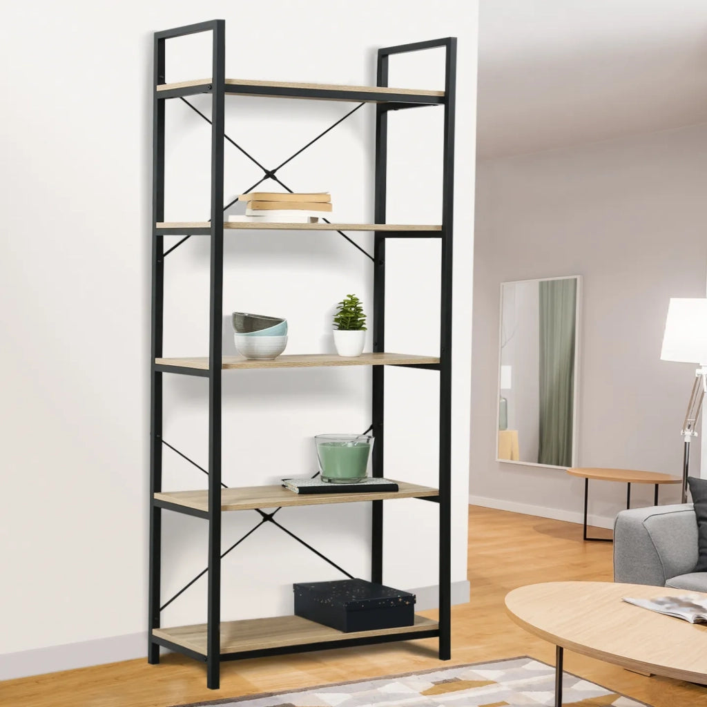 IDMarket - Scaffale DETROIT di design industriale a 5 livelli 170 cm