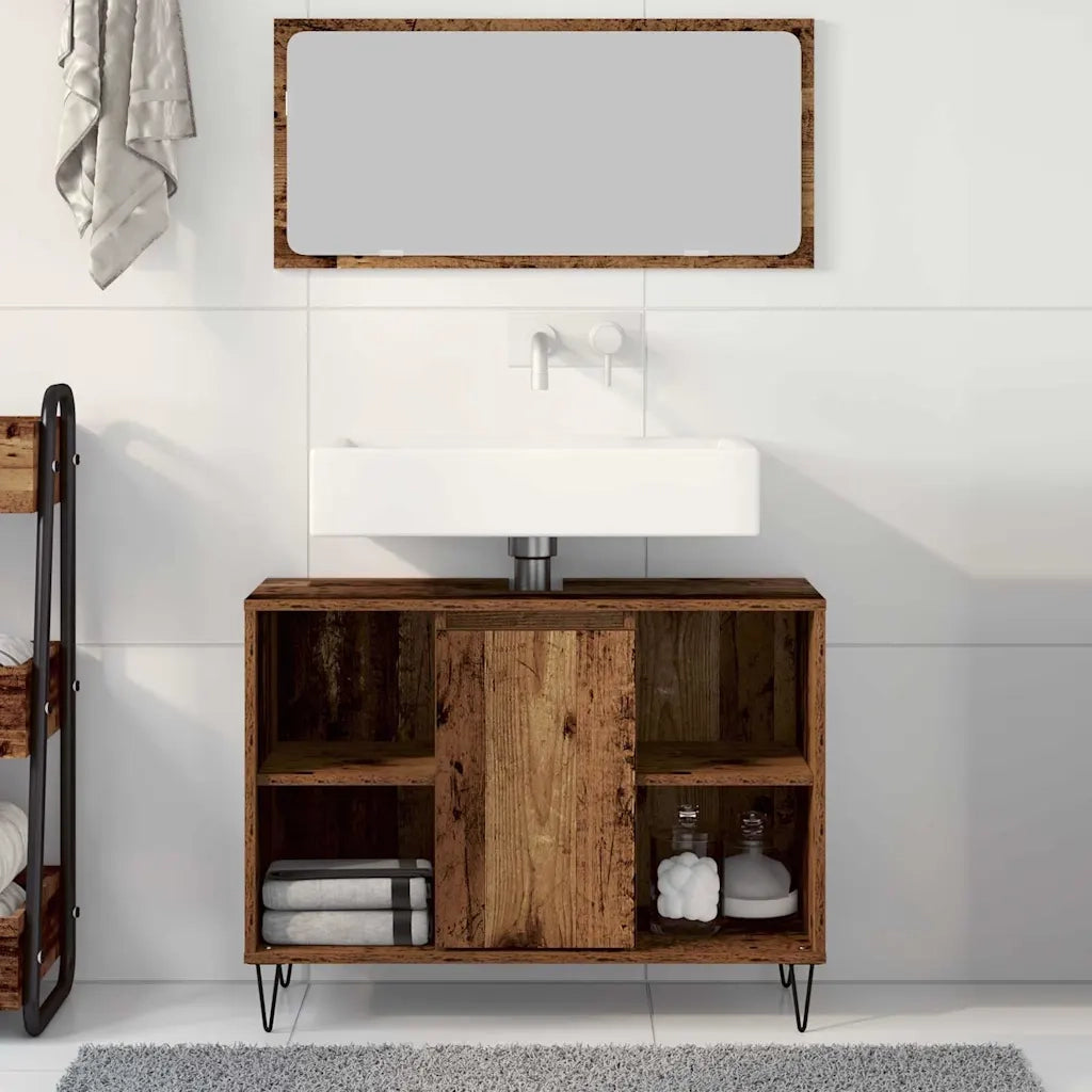 Mobile da Bagno Legno vecchio 80 x 33 x 60 cm Legno multistrato 873895