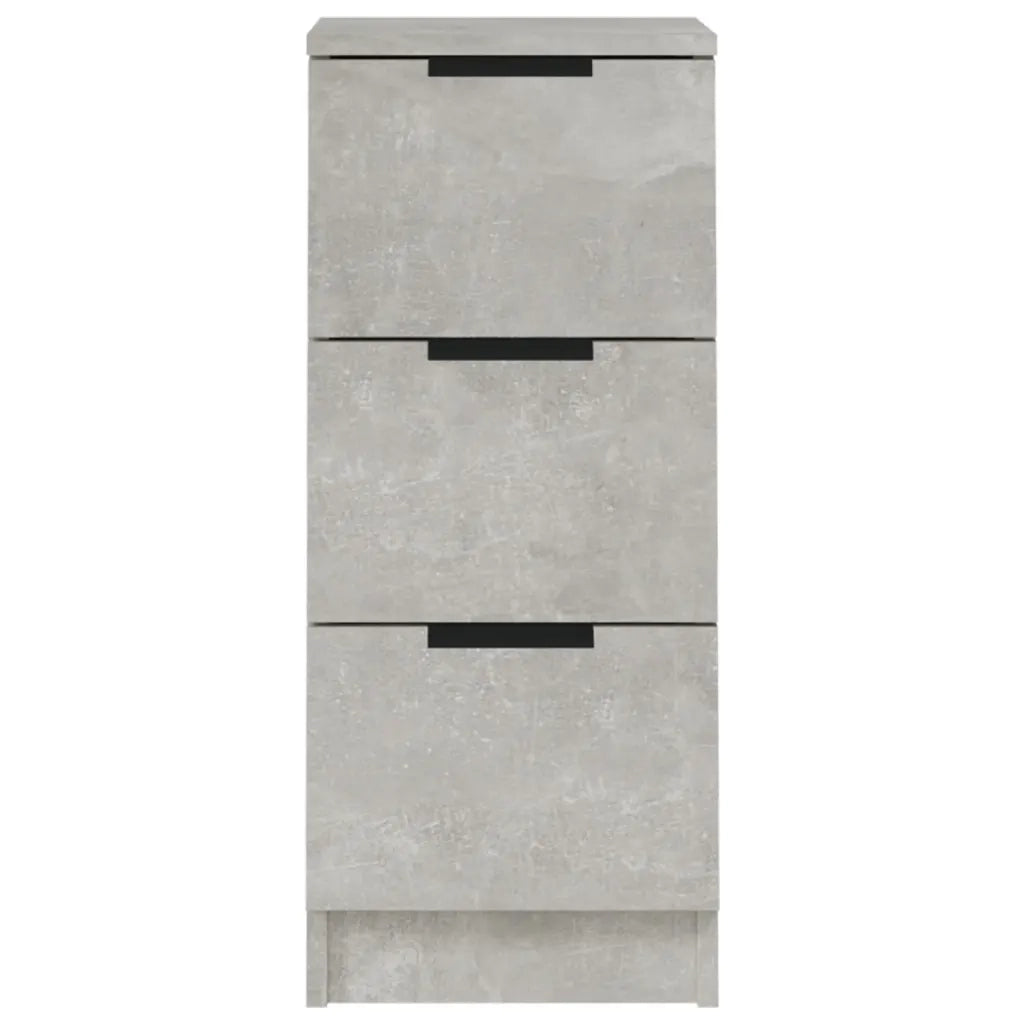 Credenze 2 pz Grigio Cemento 30x30x70 cm in Legno Multistrato 811160