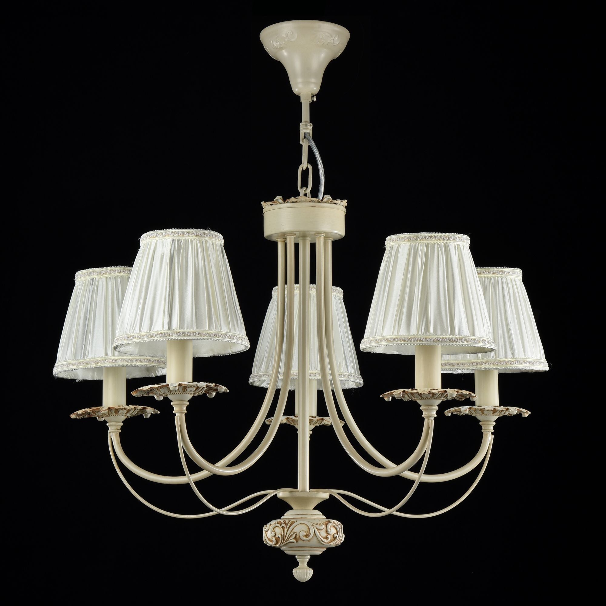 Lampadario Elegant in Metallo Olivia Avorio