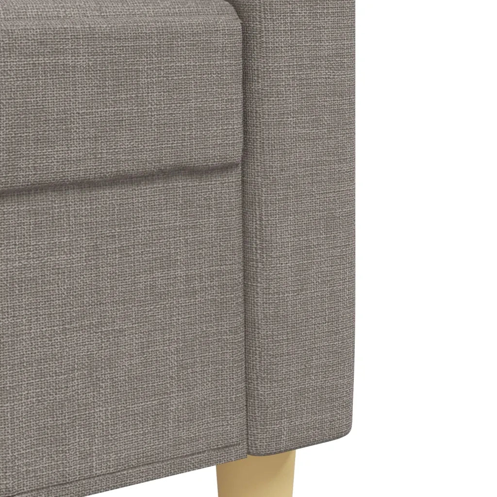 Set Divani 3 pz con Cuscini Decorativi Tortora in Tessuto 3278310