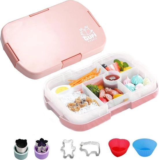 Bento Box per bambini, contenitore per pane per bambini, con cassette, scuola materna, box per la merenda, impermeabile, bento box, perfetto per la scuola, scuola materna e uscite, adatto per il forno a microonde e
