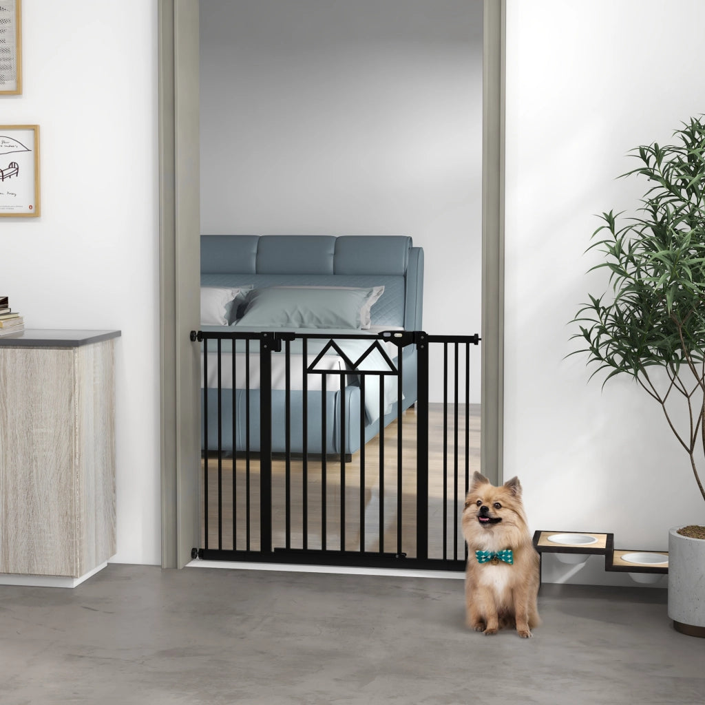 Barriera per Animali Domestici ¨C zephmum ¨C 74-100x76 cm Nero