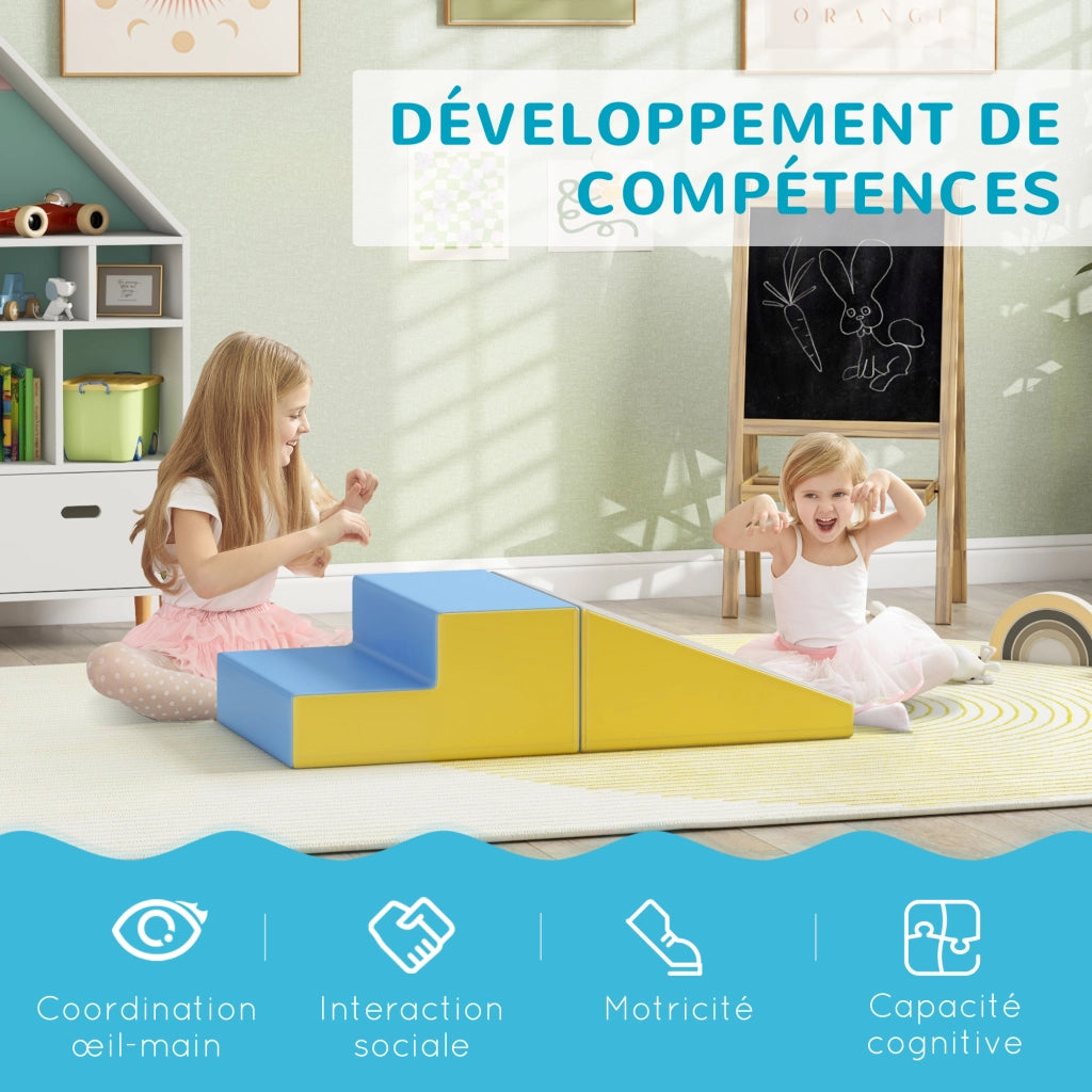 Set 2 Blocchi Modulari in Schiuma per Bambini ¨C Xylo ¨C 50x50x25 cm Multicolore