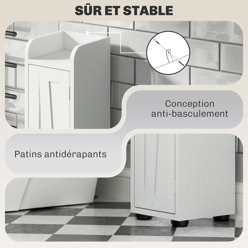 Armadio da bagno colonna ¨C zephmum ¨C bianco 20x20x185cm