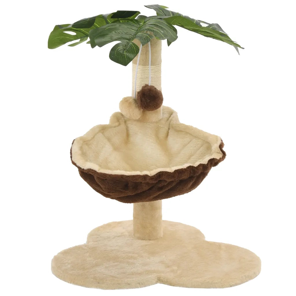 Albero per Gatti con Tiragraffi in Sisal 50cm Beige e Marrone CFW9238979