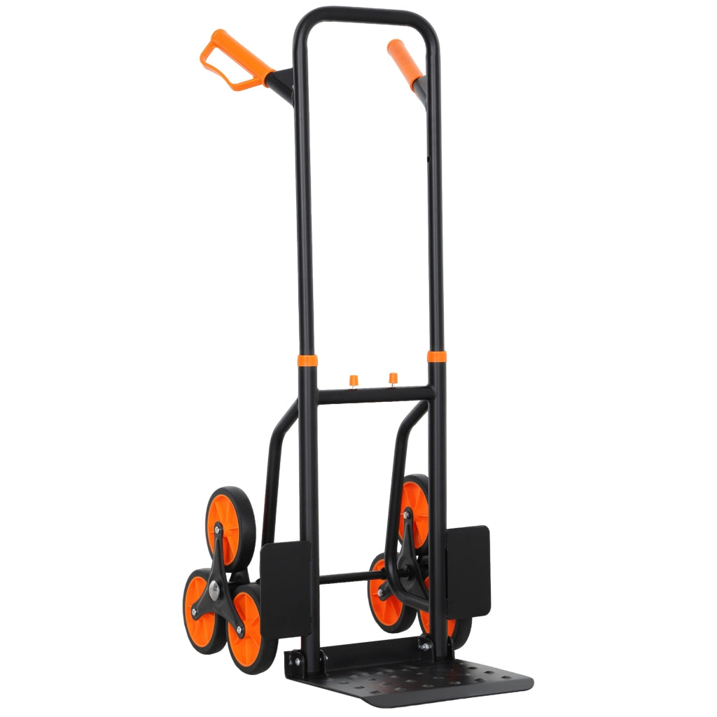 Carrello Portatile Pieghevole ¨C zephmum ¨C Acciaio, Arancione, 44x67x106,5cm