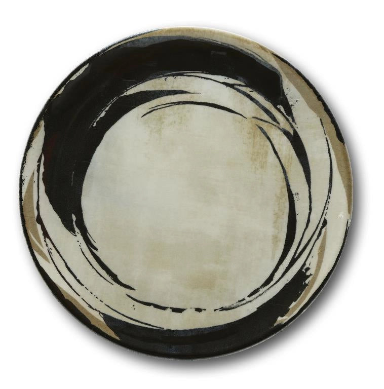 Set 4 Piatti da Tavola Rotondo in Porcellana Dark Matter 31 cm Saturnia
