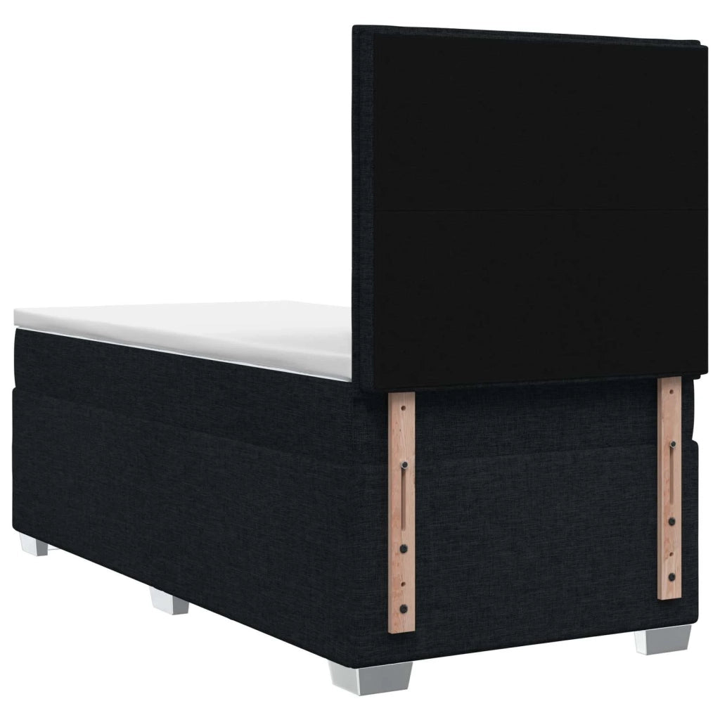 Letto box spring con materasso Nero 80 x 200 cm Tessuto 3453271