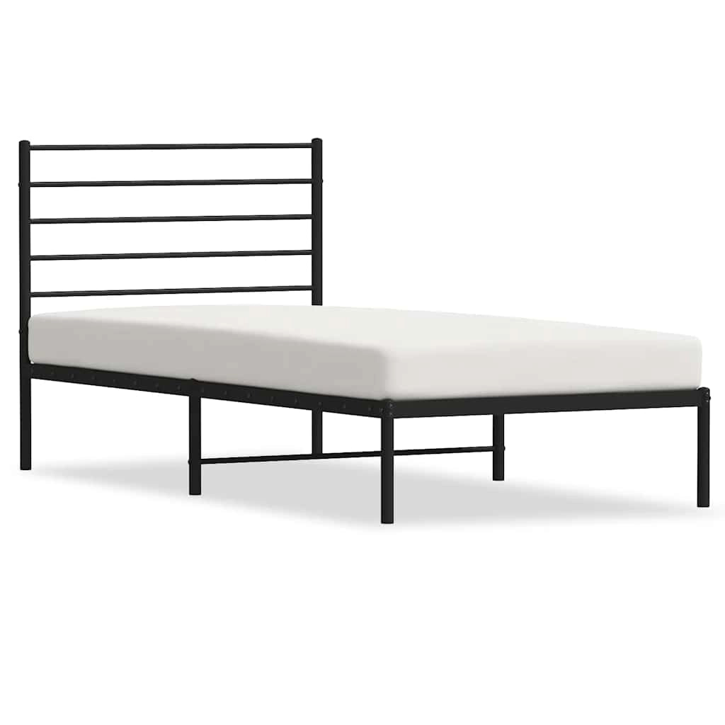 Giroletto con Testiera in Metallo Nero 100x190 cmcod mxl 129505