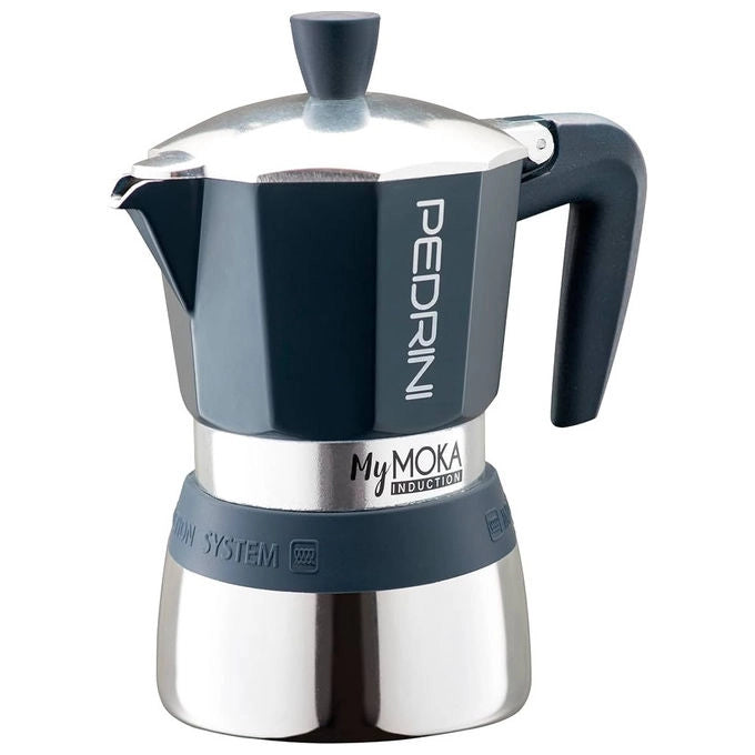Pedrini Caffettiera MyMoka Induction 6 Tazze Velvet Blue