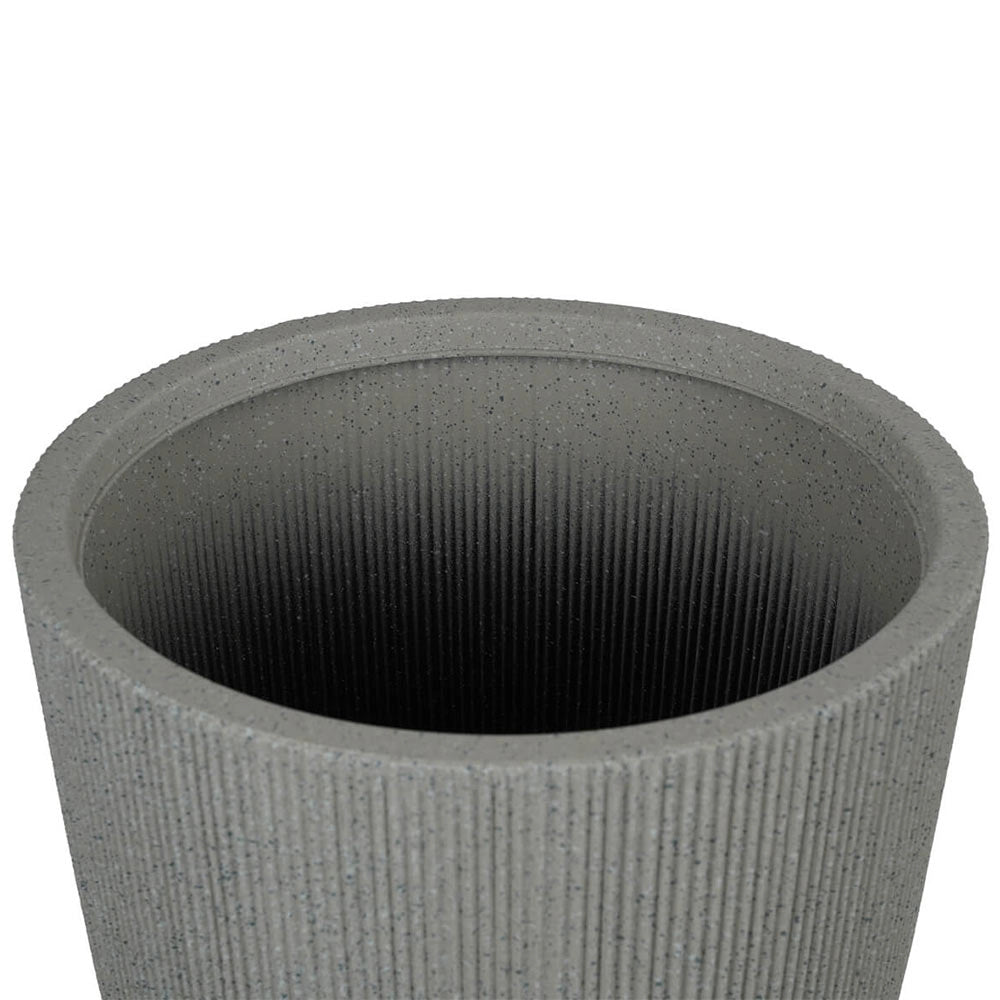 Vaso in plastica HDPE poliresina alta densità per piante Cilindro Grigio h 44,5