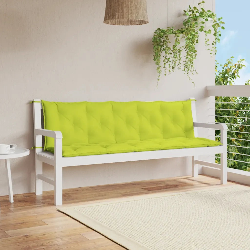 Cuscino per Panca Verde Intenso 180x(50+50)x7 cm Tessuto Oxford 315039