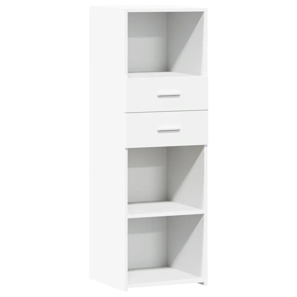 Credenza-Buffet-Armadio da cucina Bianca 40x42,5x124 cm in Legno Multistrato