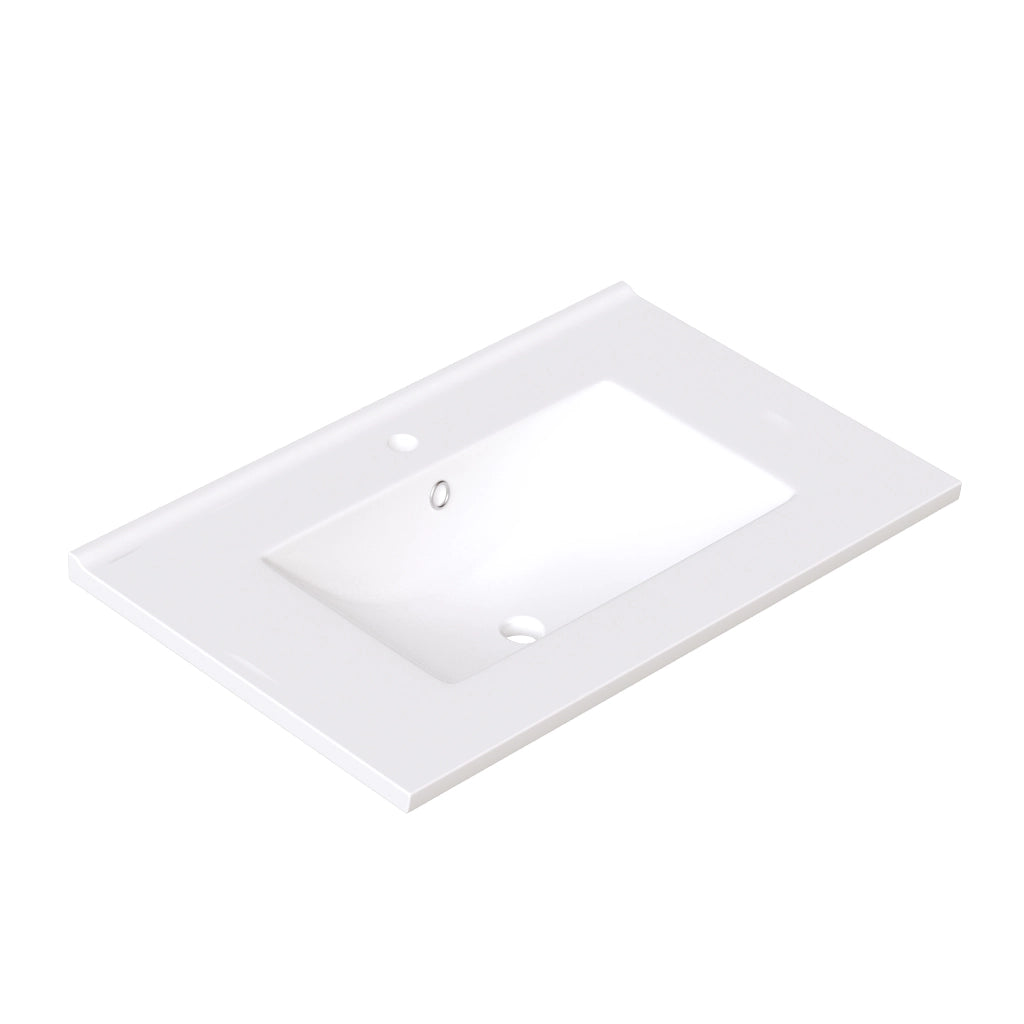 Mobile Sottolavabo con 3 Cassetti e Lavabo in Ceramica ¨C MINIMAL ¨C Bianco 76.5x46.5x84.5cm