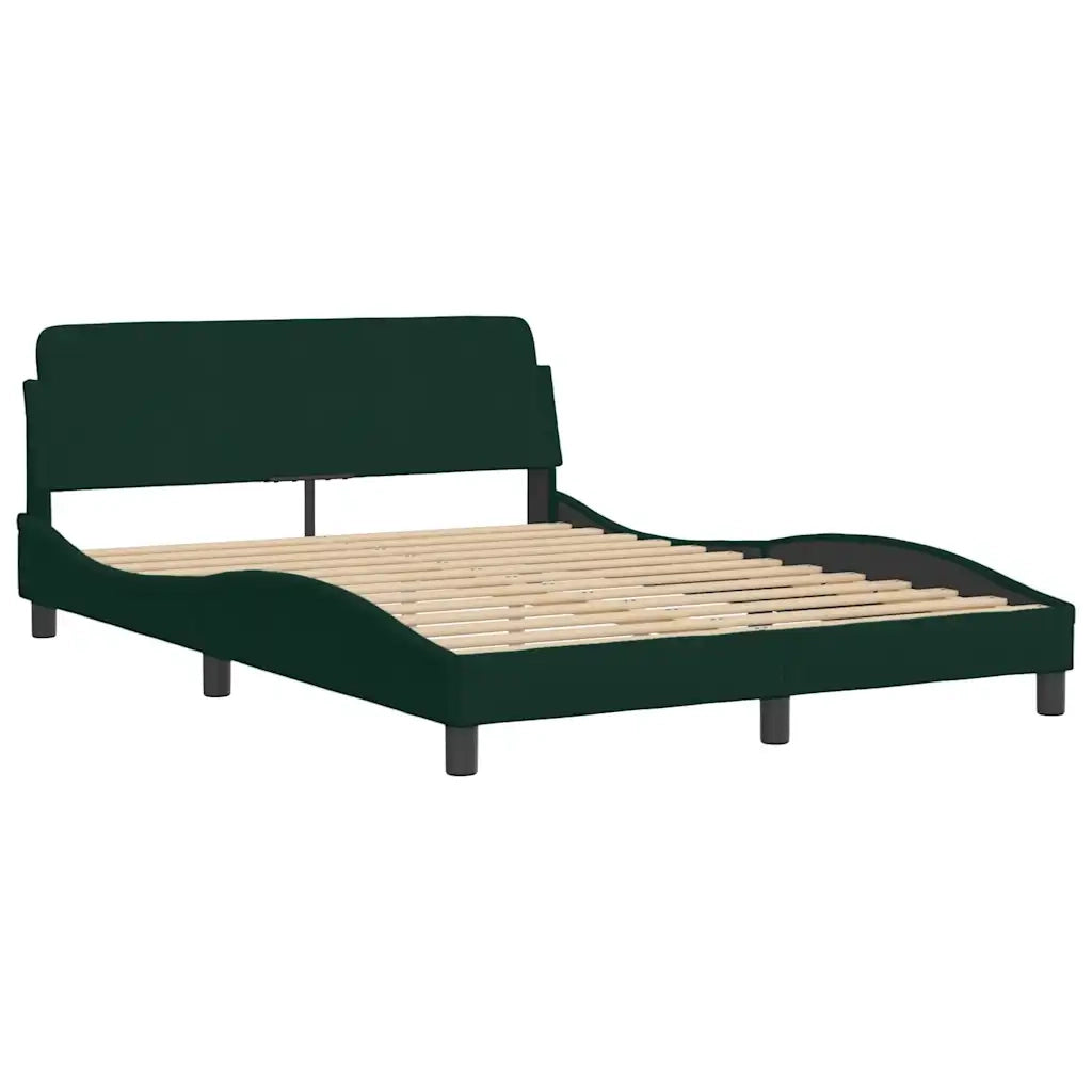 Giroletto con Luci LED Verde Scuro 120x200 cm in Velluto