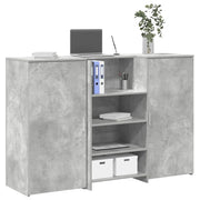 vidaXL Banco Reception Grigio Cemento 155x50x103,5cm Legno Multistrato